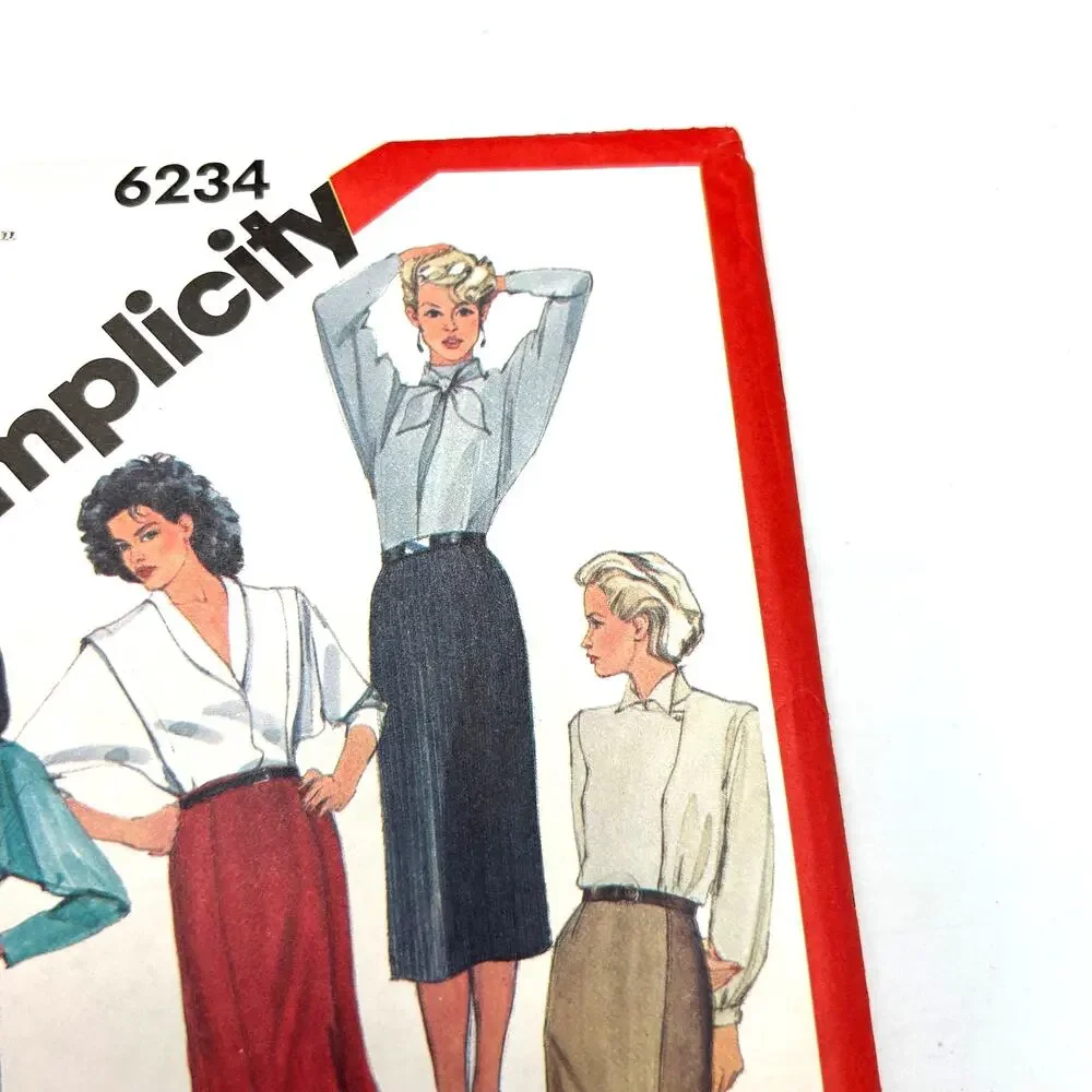 Simplicity Vintage 1980's Pattern #6234 Misses Set‎ of Slim Skirts Size 12